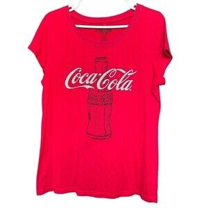 Coca Cola Women's Vibrant Red Short Sleeve Tee